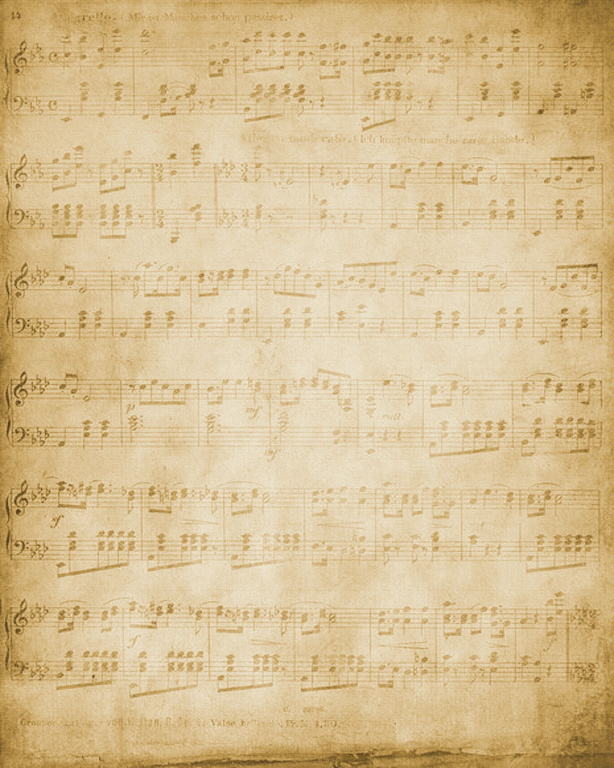Vintage sheet music notation